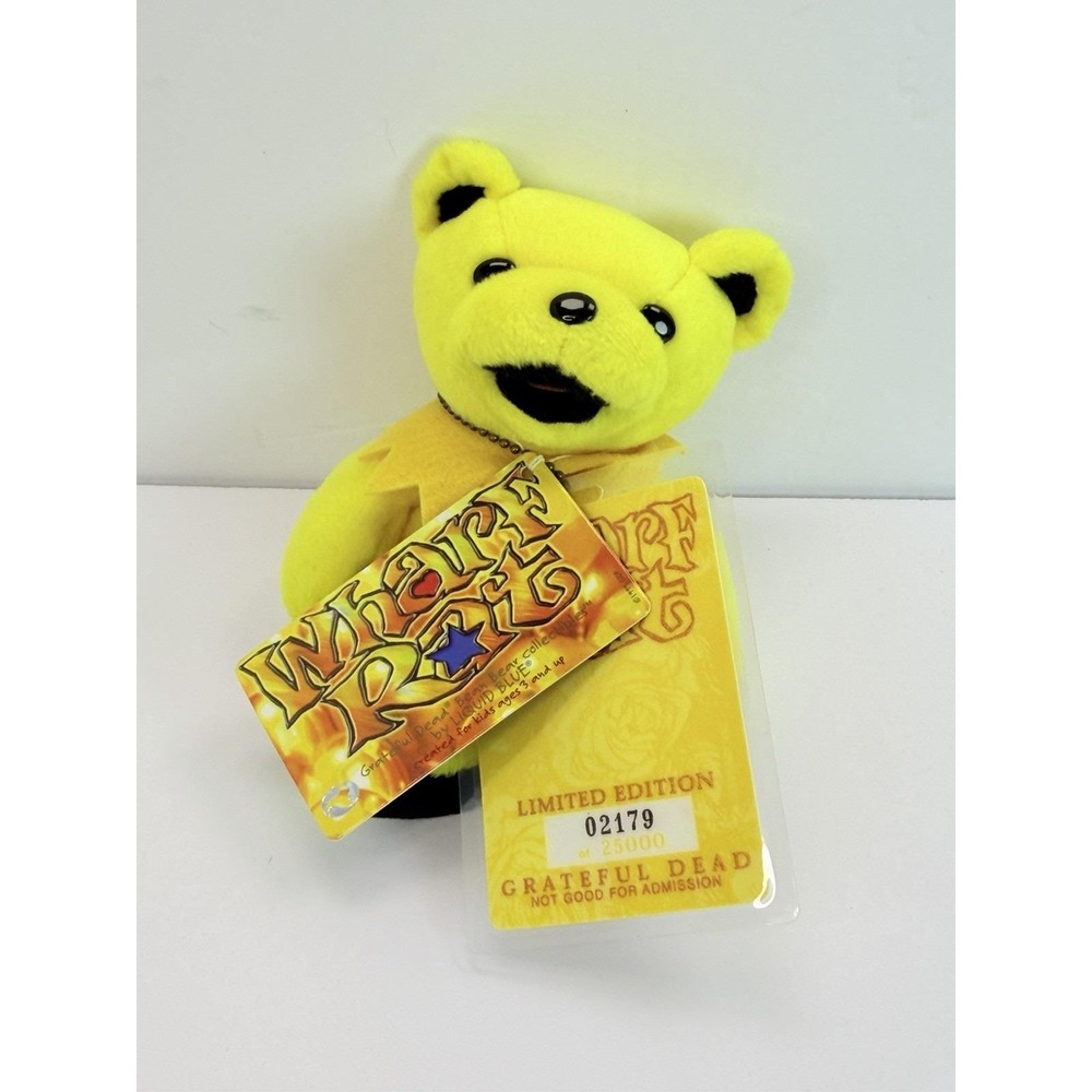 Grateful Dead Wharf Rat Bean Bear Capital Theatre Tag Limited Edition Plush